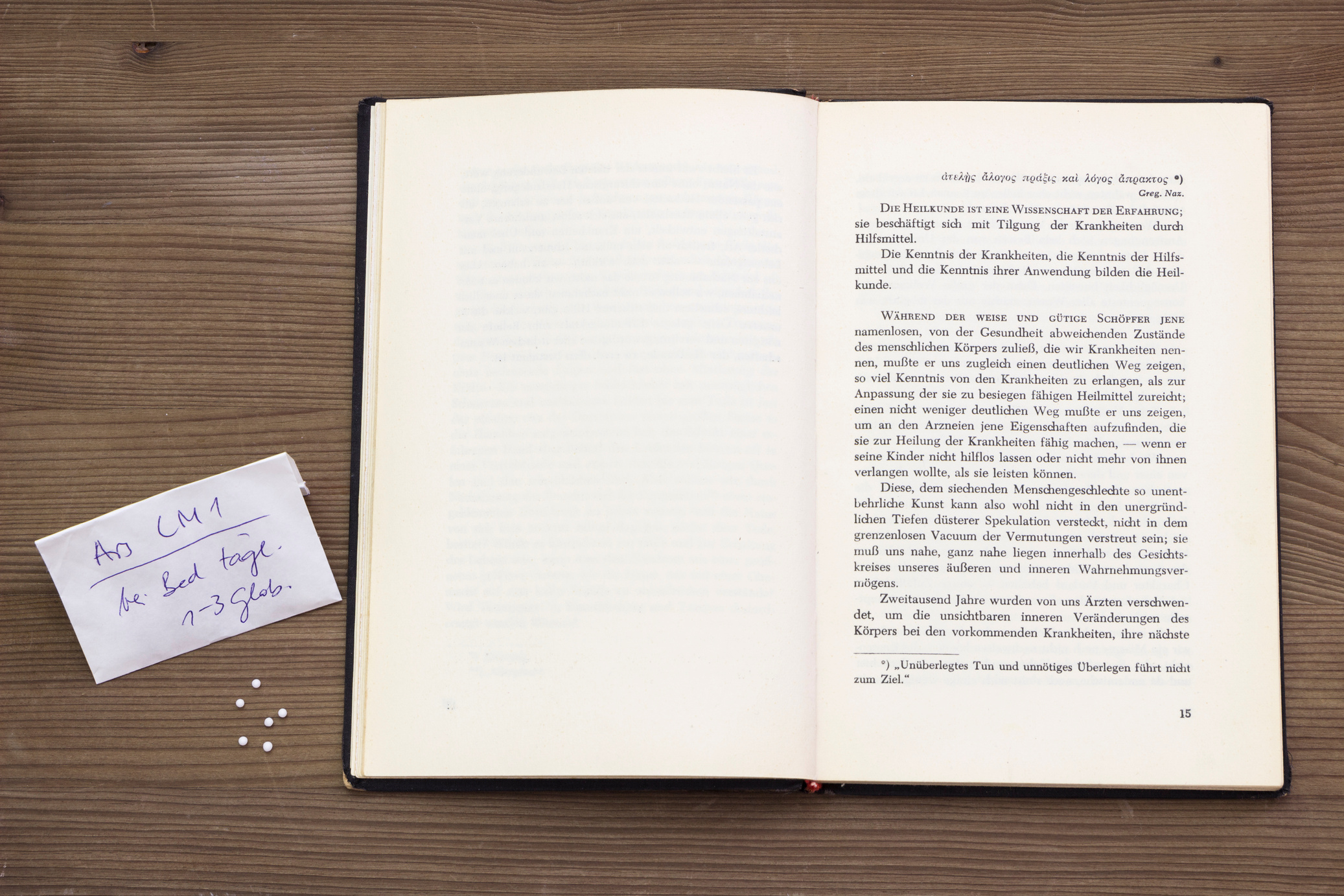 homeopathy, old book by Samuel Hahnemann
